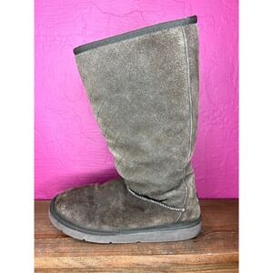 Vintage Y2K 2006 UGG Australia 5342 Quilted‎ Tall Sheepskin Boots Brown US 8